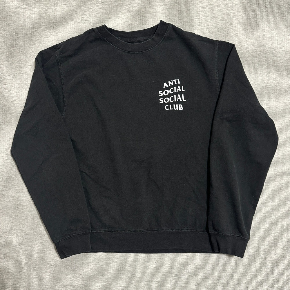 Anti Social Social Club ASSC Logo Graphic Crewneck‎ Sweatshirt Black Small Mens